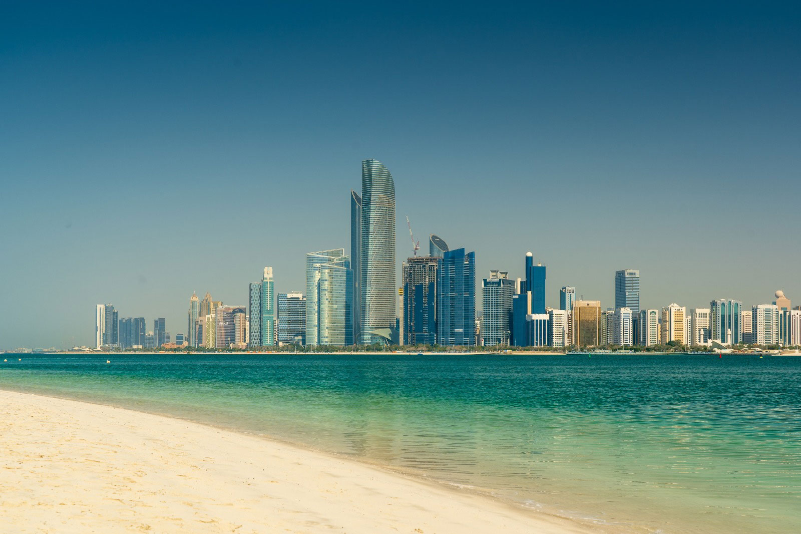 Abu Dhabi Beach and Skycrapers
